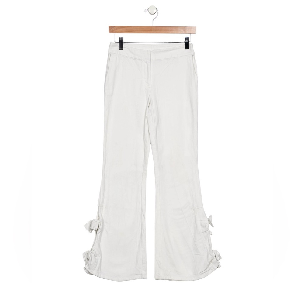 Alexis White Boot Cut Pants with Ties